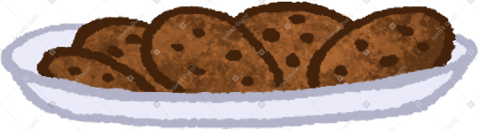 plate with cookies PNG, SVG