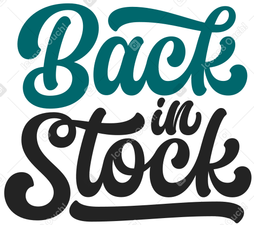 lettrage retour au stock PNG, SVG
