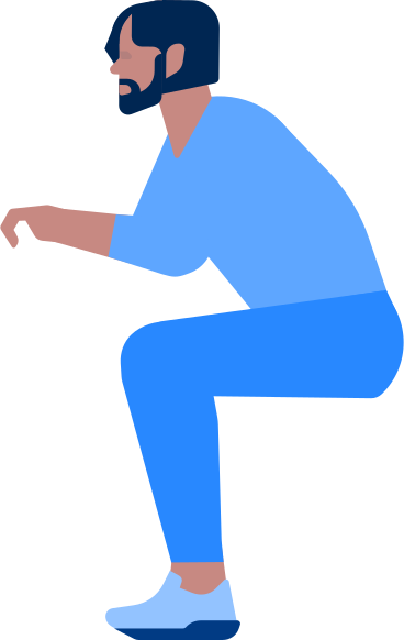 seated bearded man PNG, SVG