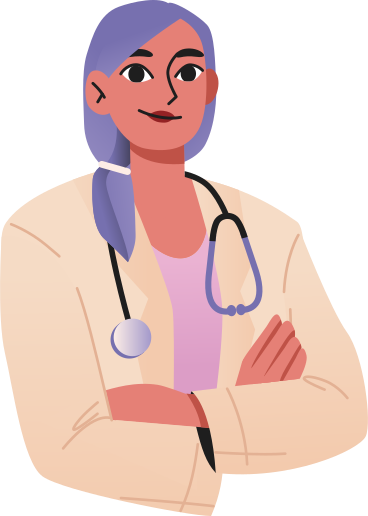 Female doctor with her arms folded on her chest PNG, SVG