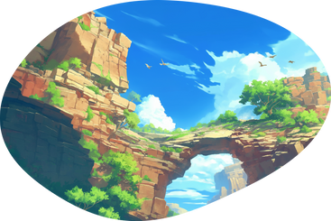Canyon and blue sky background PNG, SVG