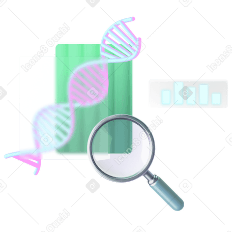 Investigación clínica del adn y el código genético. PNG, SVG