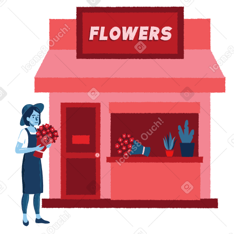 Tienda de flores PNG, SVG