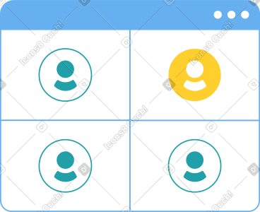 Online meeting window PNG, SVG