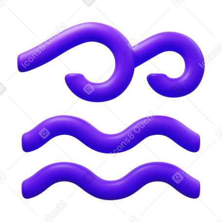 3D water element PNG, SVG