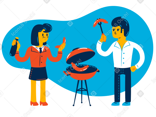 Barbecue Illustration in PNG, SVG