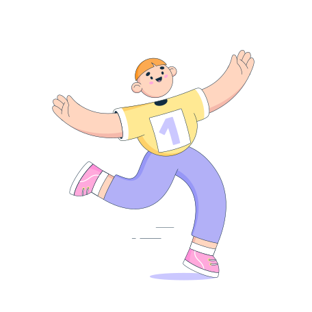 Boy running Illustration in PNG, SVG