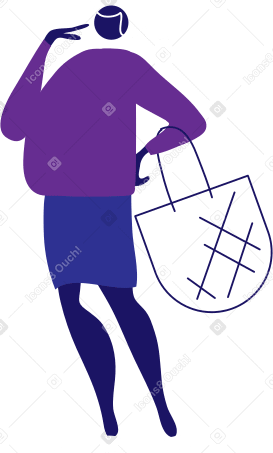 shopping woman Illustration in PNG, SVG