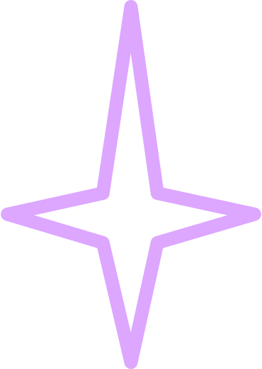 purple linear star PNG, SVG