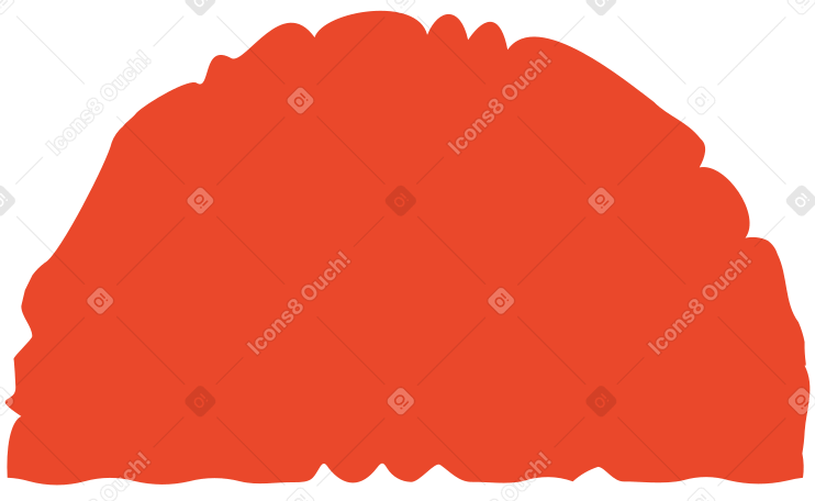 red semicircle Illustration in PNG, SVG