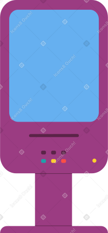 terminal with buttons Illustration in PNG, SVG
