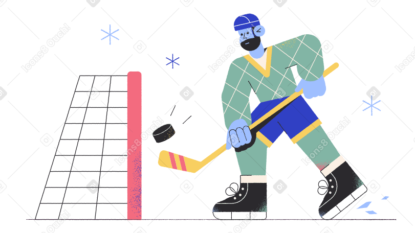 Man playing hockey  PNG, SVG