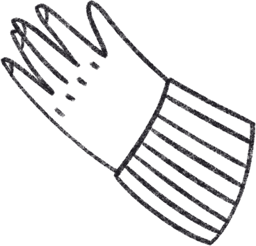 hand with the striped sweatshirt PNG, SVG