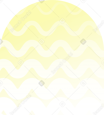 Arc dégradé jaune avec courbes PNG, SVG