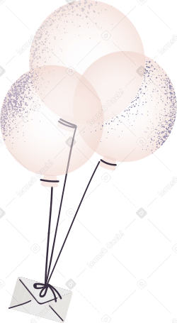brief auf luftballons PNG, SVG