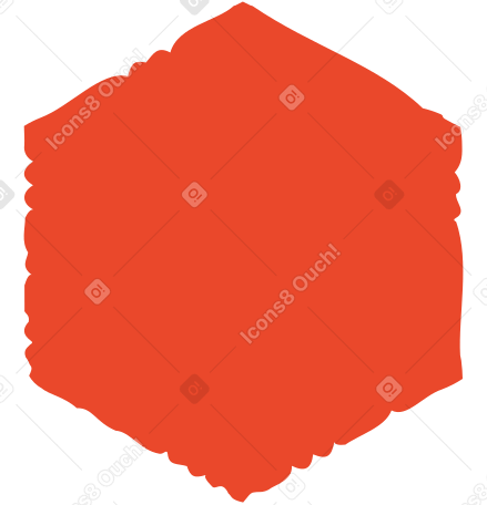 red hexagon PNG, SVG