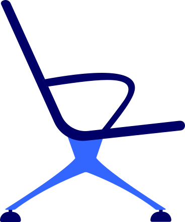 Sedia blu scuro PNG, SVG