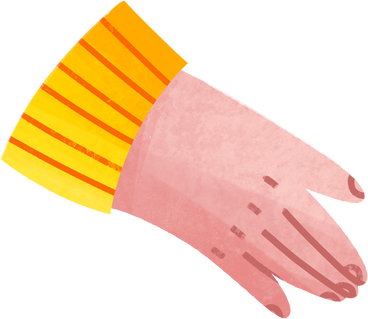 hand with the yellow sleeve and slightly spread fingers PNG, SVG