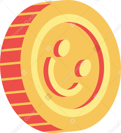 coin smile PNG, SVG