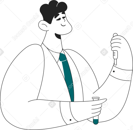scientist with test tubes PNG, SVG
