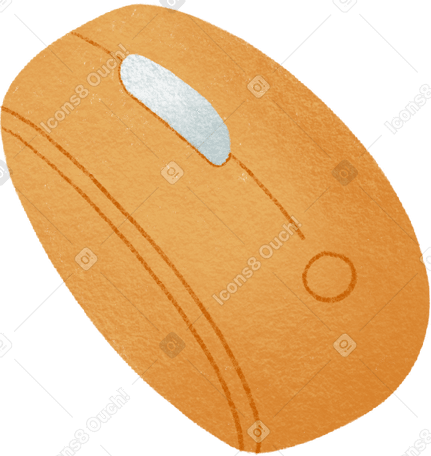 yellow computer mouse Illustration in PNG, SVG