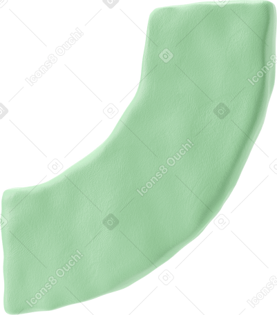 3D Arm in green sleeve PNG, SVG
