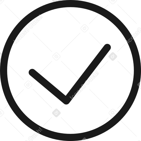 带圆圈的复选标记图标 PNG, SVG