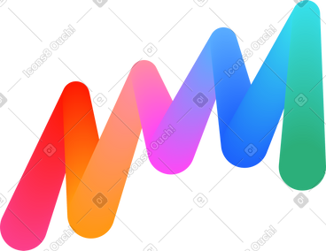 Rainbow winding spot PNG, SVG