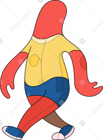 woman sturdy walking Illustration in PNG, SVG