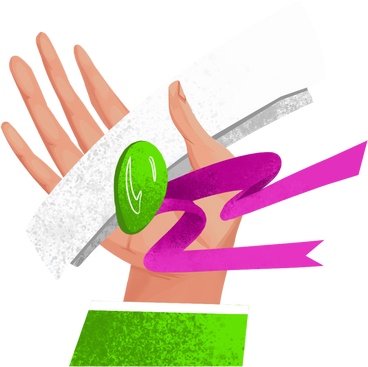 right hand holding paper scroll PNG, SVG