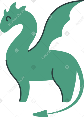 dragon Illustration in PNG, SVG