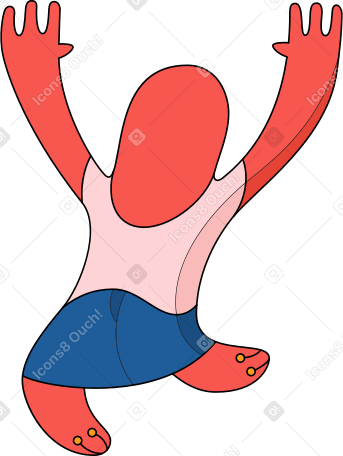child girl jumping Illustration in PNG, SVG