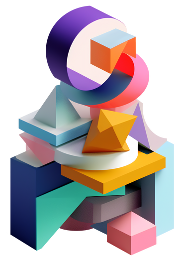 abstract vivid geometrical composition PNG, SVG