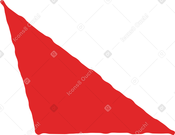red scalene triangle Illustration in PNG, SVG