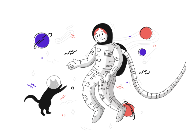 Space discovery  Illustration in PNG, SVG