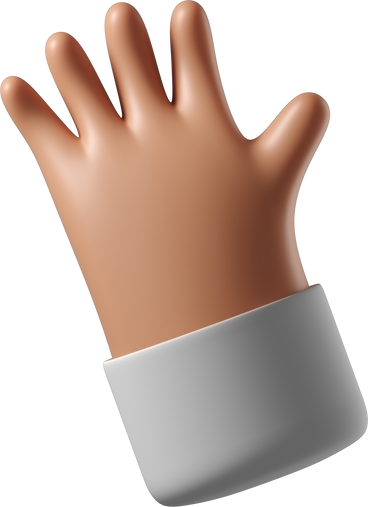 Tanned skin hand waving hi PNG, SVG