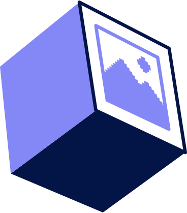 Cube avec une image PNG, SVG