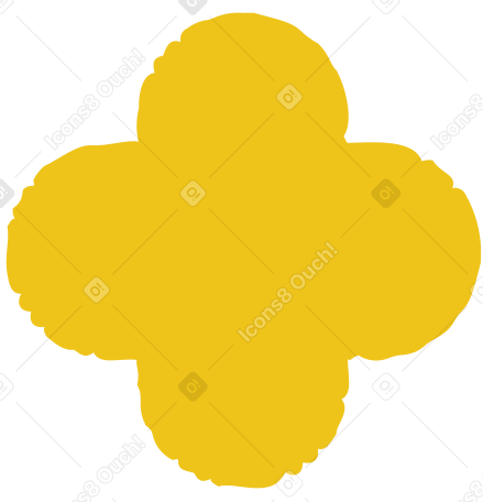 yellow quatrefoil PNG, SVG