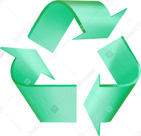 green arrows as a sign of recycling PNG, SVG