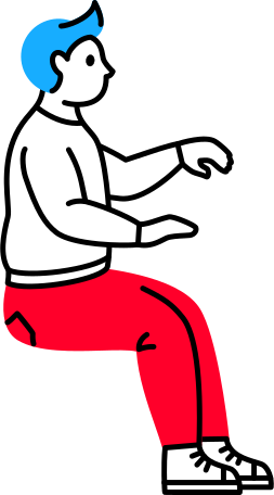 man sitting Illustration in PNG, SVG