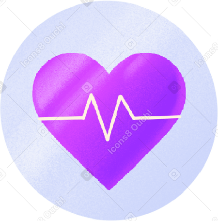 icon with heart and pulse PNG, SVG