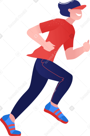 jogging man Illustration in PNG, SVG