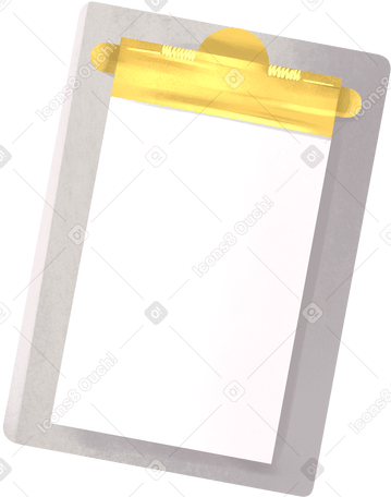tablet with gold clip PNG, SVG