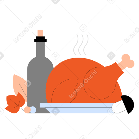 Thanksgiving-truthahn für festliches abendessen PNG, SVG