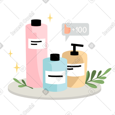 Popular beauty products and cosmetic bottles PNG, SVG