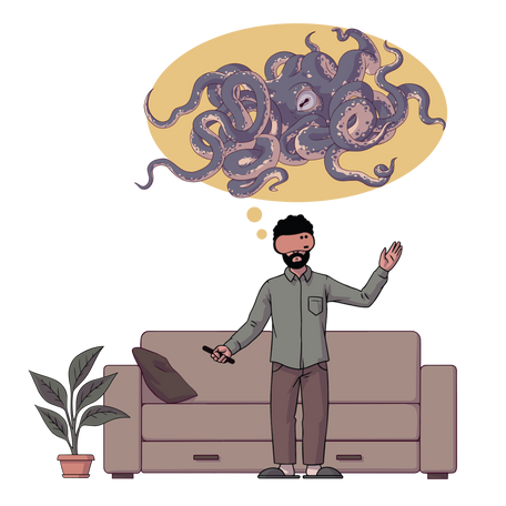 VR squid Illustration in PNG, SVG