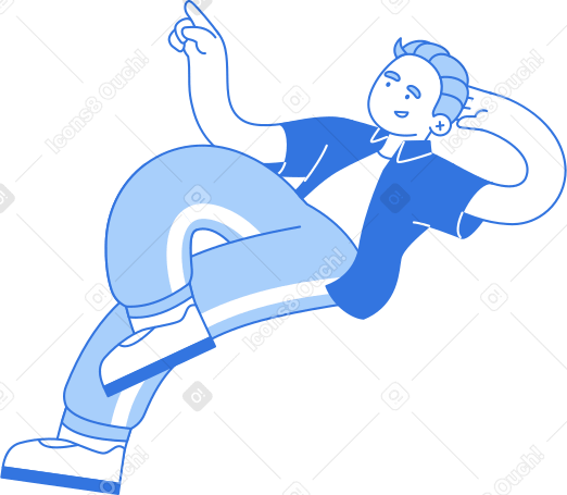 man lying down and pointing his finger PNG, SVG