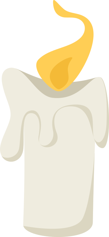 white candle PNG, SVG