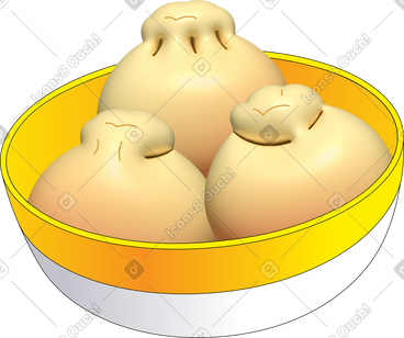 A bowl of dumplings PNG, SVG