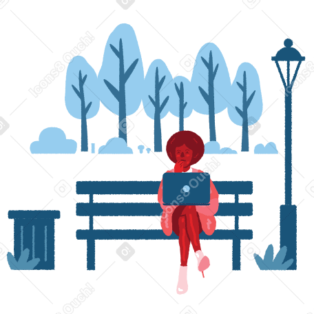 Work from anywhere Illustration in PNG, SVG